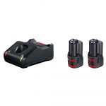 Bosch 2 x baterije GBA 12V 3.0Ah + brzi punjač GAL 12V-40 Professional